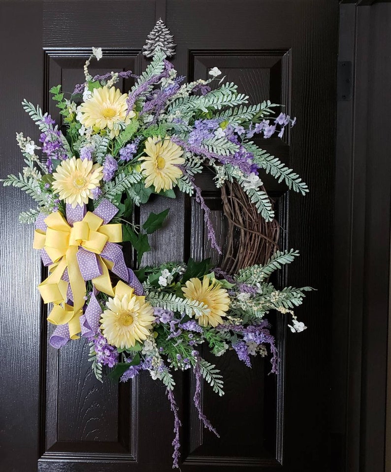 Grapevine Wreath Floral Wreath Flower Wreath Every Day Wreath Country Decor Custom Made Wreath Farmhouse Home Decor MTN Wreaths by Brenda