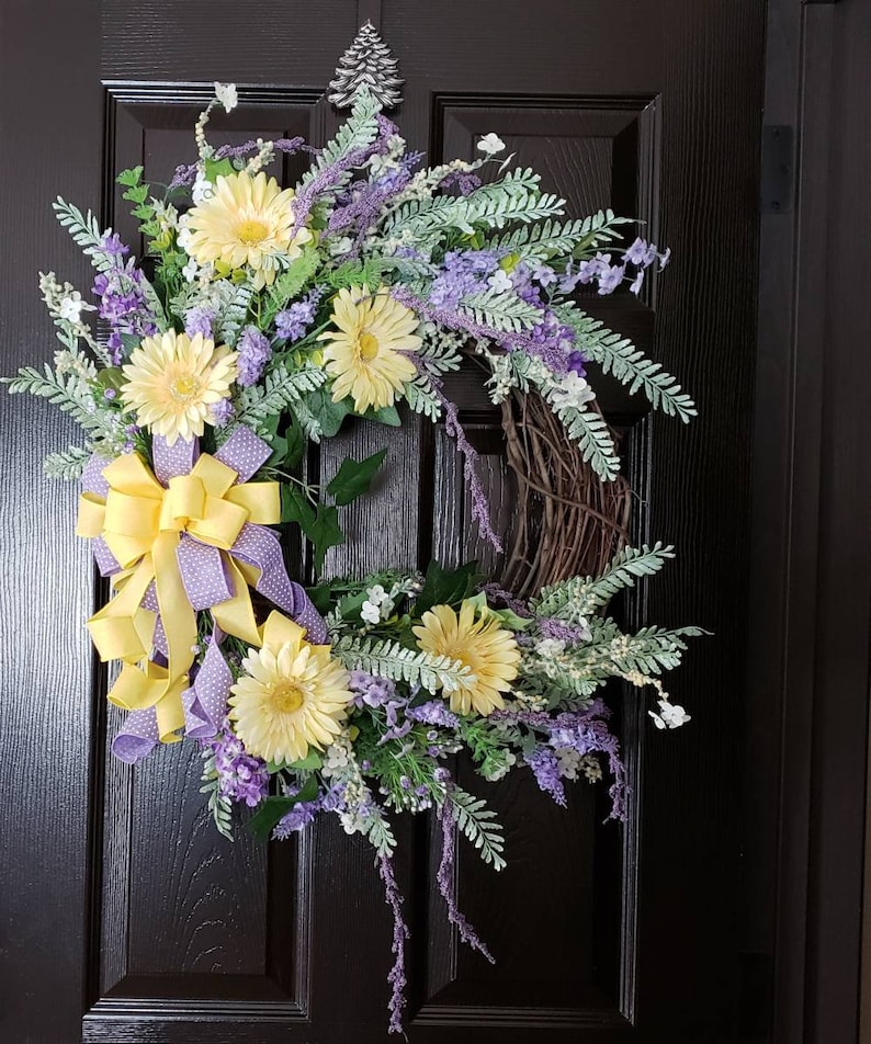 Grapevine Wreath Floral Wreath Flower Wreath Every Day Wreath Country Decor Custom Made Wreath Farmhouse Home Decor MTN Wreaths by Brenda