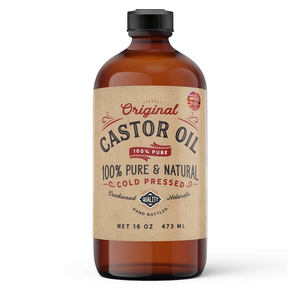 Natural Castor Oil 100% Pure Cold Pressed Hexane Free. Holistic, Eyelash, Eyebrow, Dry Skin, Hand, Topical, Scalp, Hair Growth