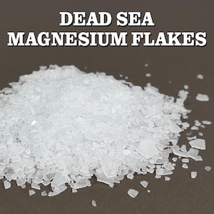 Magnesium Flakes - Dead Sea Magnesium Chloride for Oil Sprays, Baths, Body Uses - Mineral