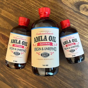 Amla Oil Virgin - Indian Gooseberry Oil Cold-Pressed from Emblica Officinalis - Glass Bottle