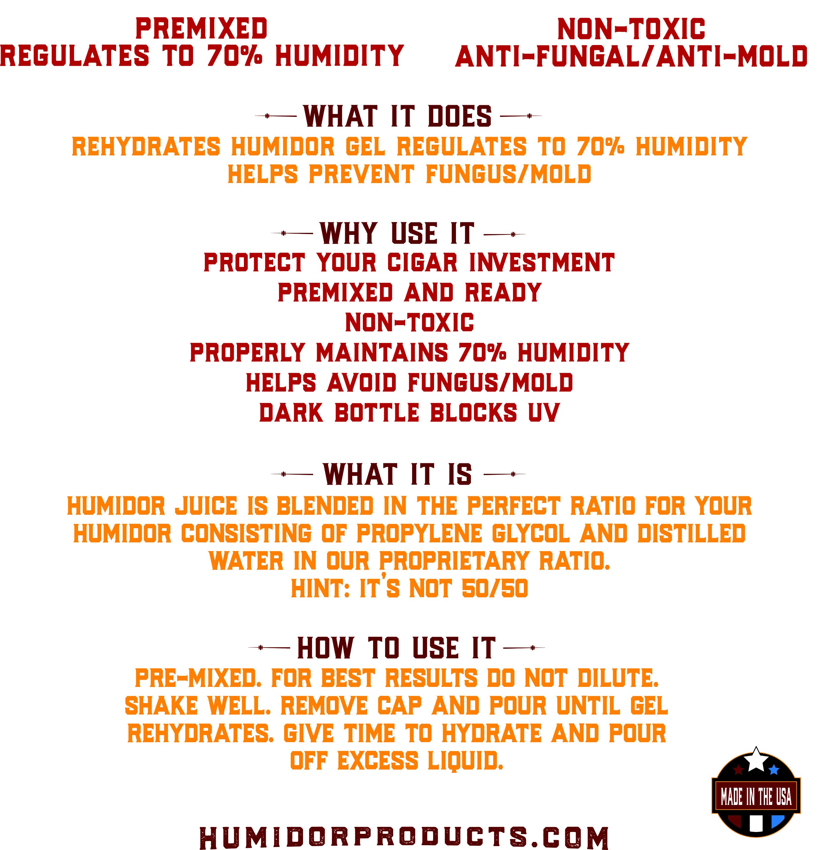 Cigar Humidor Solution Humidor Juice Formula Bottle Propylene Etsy