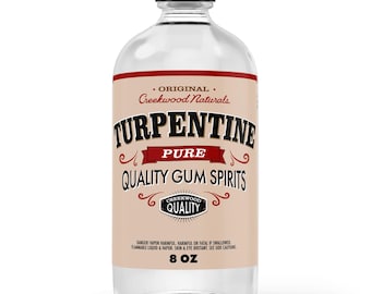100% Pure Gum Spirits of Turpentine - American Made! NOT Imported! Natural, Pine Tree Turps!