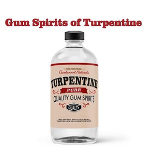 Turpentine - 100% Pure Gum Spirits - American Made! NOT Imported! Natural, Pine Tree Turps!