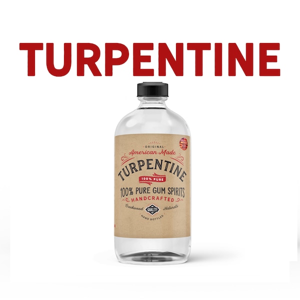 Turpentine - 100% Pure Gum Spirits - American Made! NOT Imported! Natural, Pine Tree Turps!