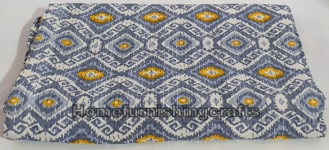 Handmade Indian Hand Stitched Vintage Kantha Quilt Etsy