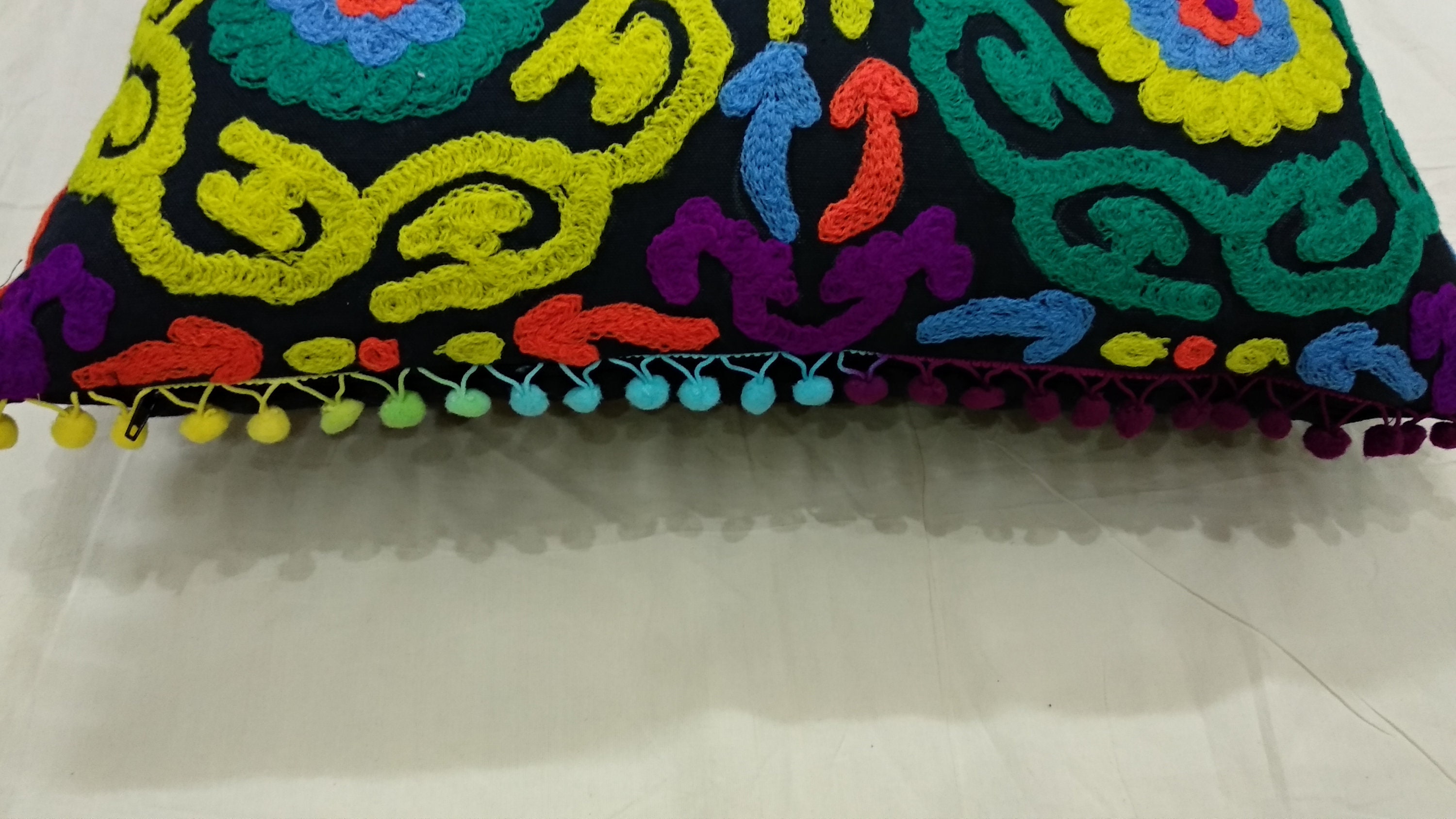 Embroidery Cushion Cover 50x50cm With Beautiful Color Etsy