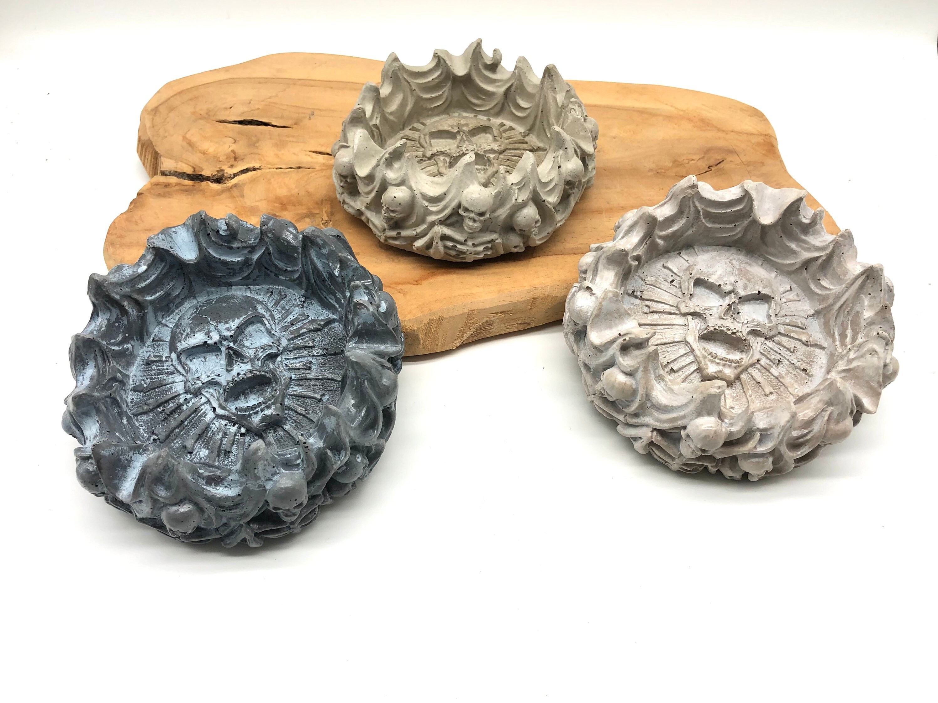 Cendrier en Béton Marbré