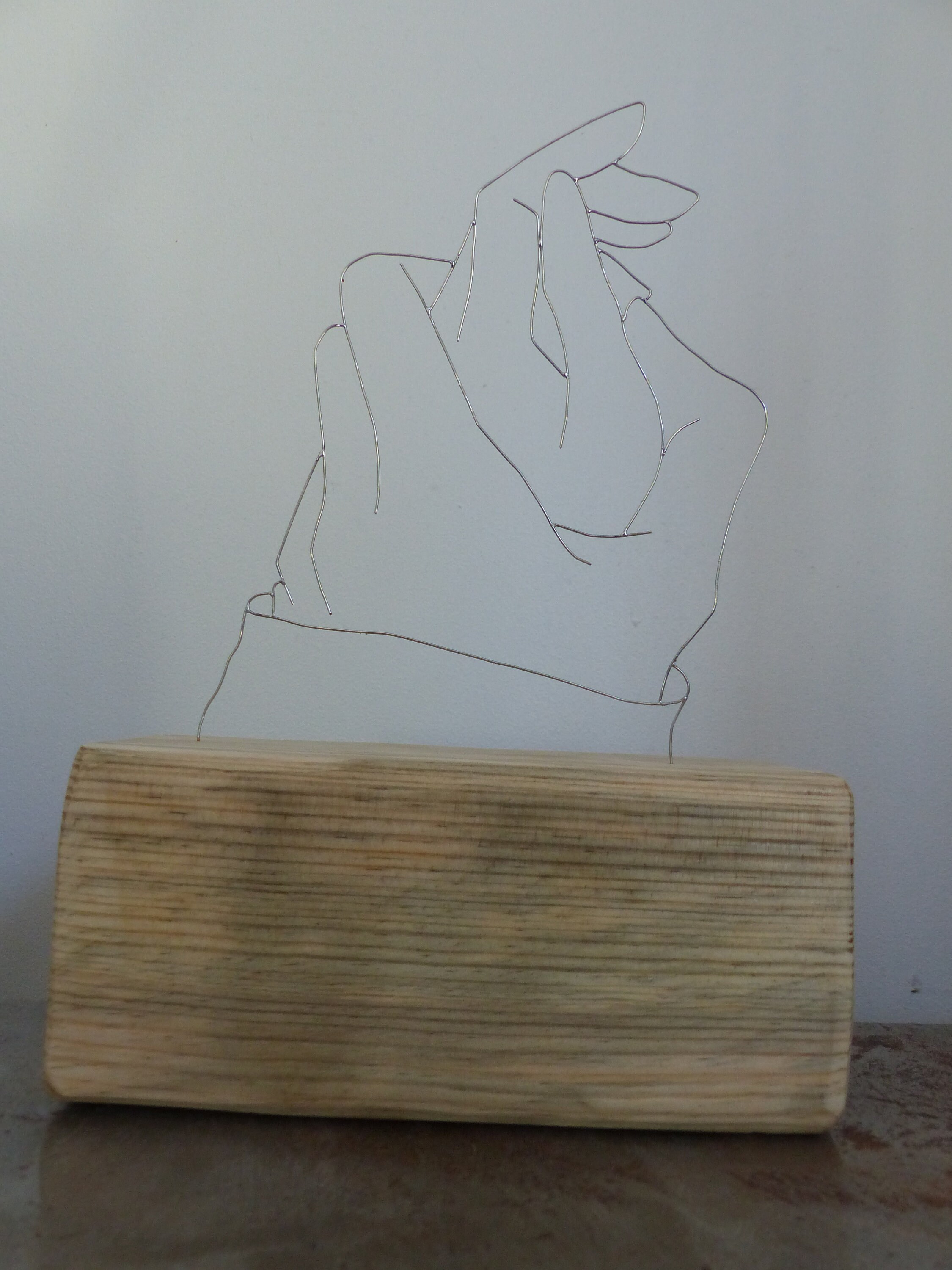 Sculpture Main Fil de Fer