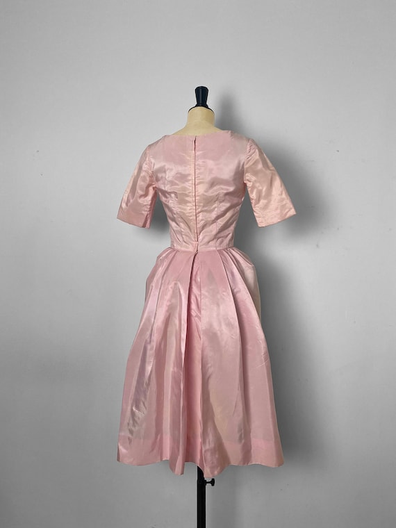 Vintage / 1950s 50s / Cocktail Party Pale Pink Dr… - image 5