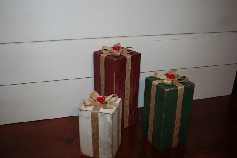 Rustic Wood Christmas Presents/décor - Etsy
