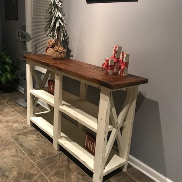 Rustic Console Table Etsy