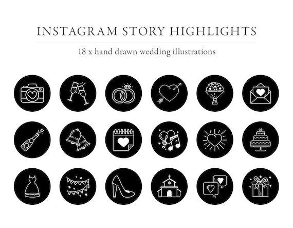 Instagram Wedding Story Highlights Wedding Icons Bride - Etsy