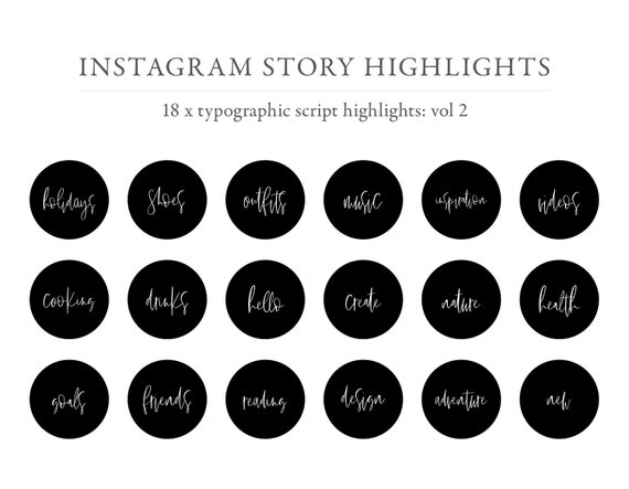 Instagram Highlight Story Covers Instagram Story Covers Etsy instagram highlight story covers instagram story covers black white instagram icons instagram templates instagram fonts ig covers