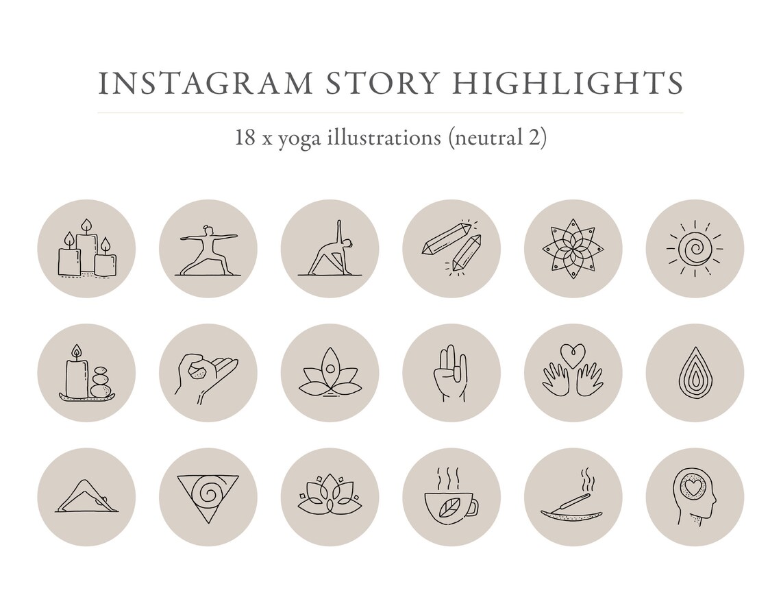 Instagram Yoga Highlights Vol 2 Instagram Highlights - Etsy