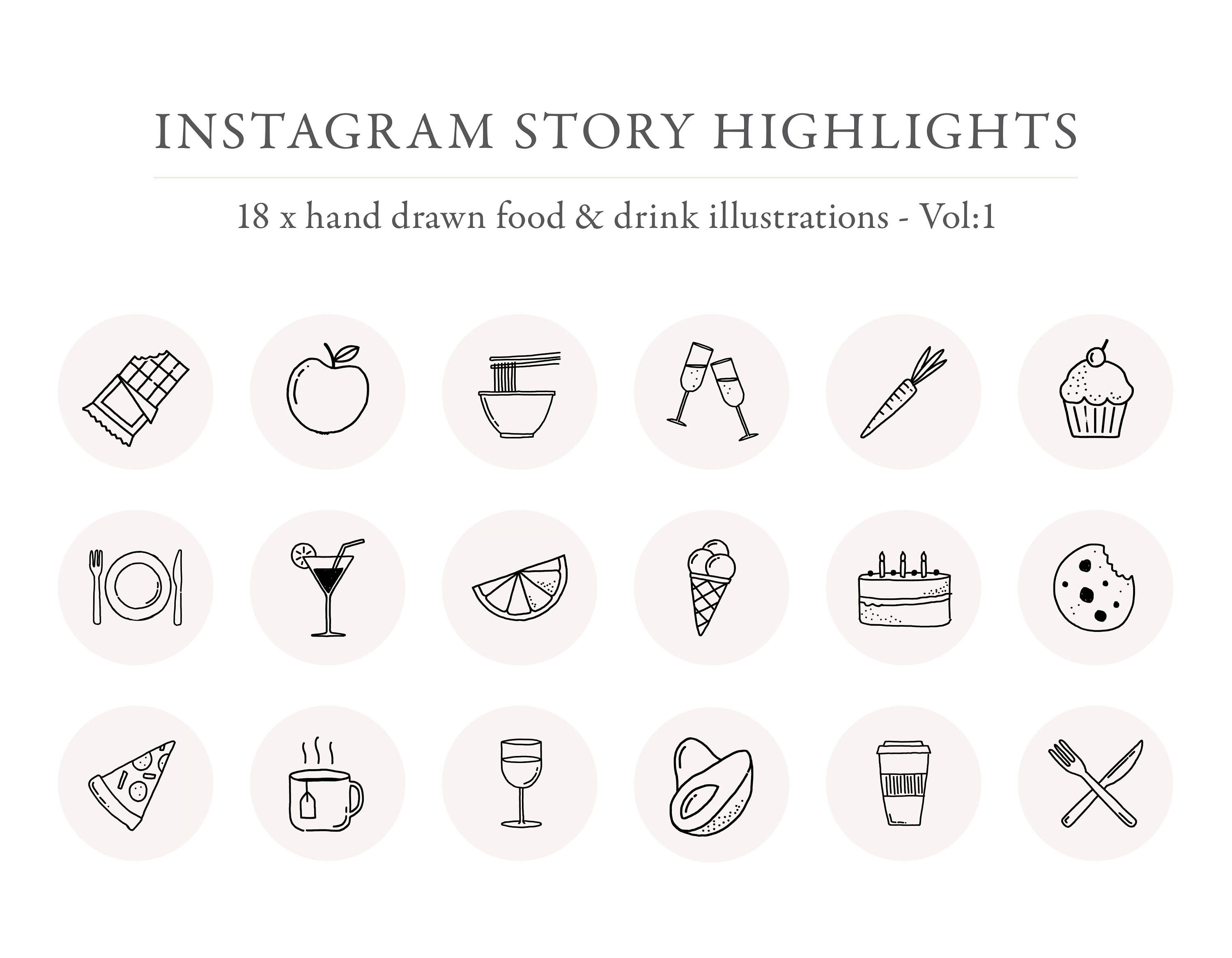 Lifestyle Icons Icons for Instagram Bundle of Instagram Highlight Icons Social Media Branding Instagram Highlight Icons