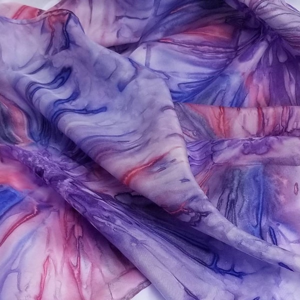 Blue Lavender Hydrangea Square Scarf
