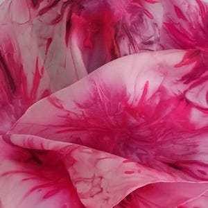 Breast Cancer Awareness Shades of PInk Handmade Silk Scarf in varying sizes