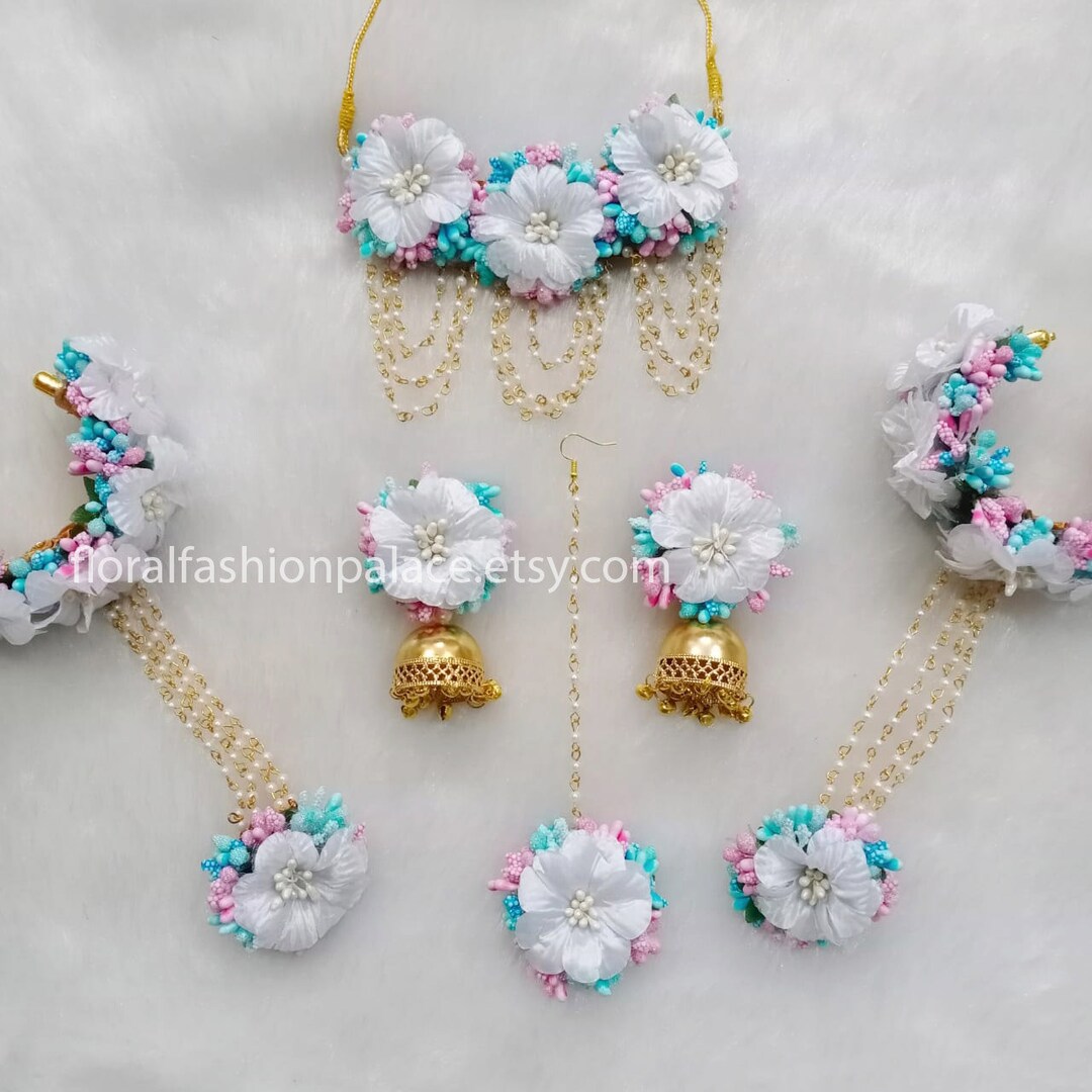 FLORAL JEWELLERY SET Multi Color Jewelry Set for Brides and Bridesmaid