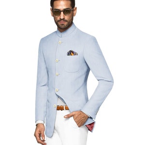 Blue jodhpuri cheap suit with shoes