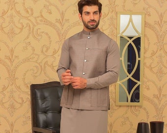 Kurta pajama men Cotton Solid Waist Coat with Pathani kurta pajama ,Formal Waist Coat Green Matching  Nehru Modi Jacket Vest