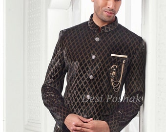 Black Jodhpuri Blazer suit for men Jodhpuri sherwani Waist Coat Koti Designer Dress Jodhpuri Suit Vest for kid | Jodhpuri Coat Black pants