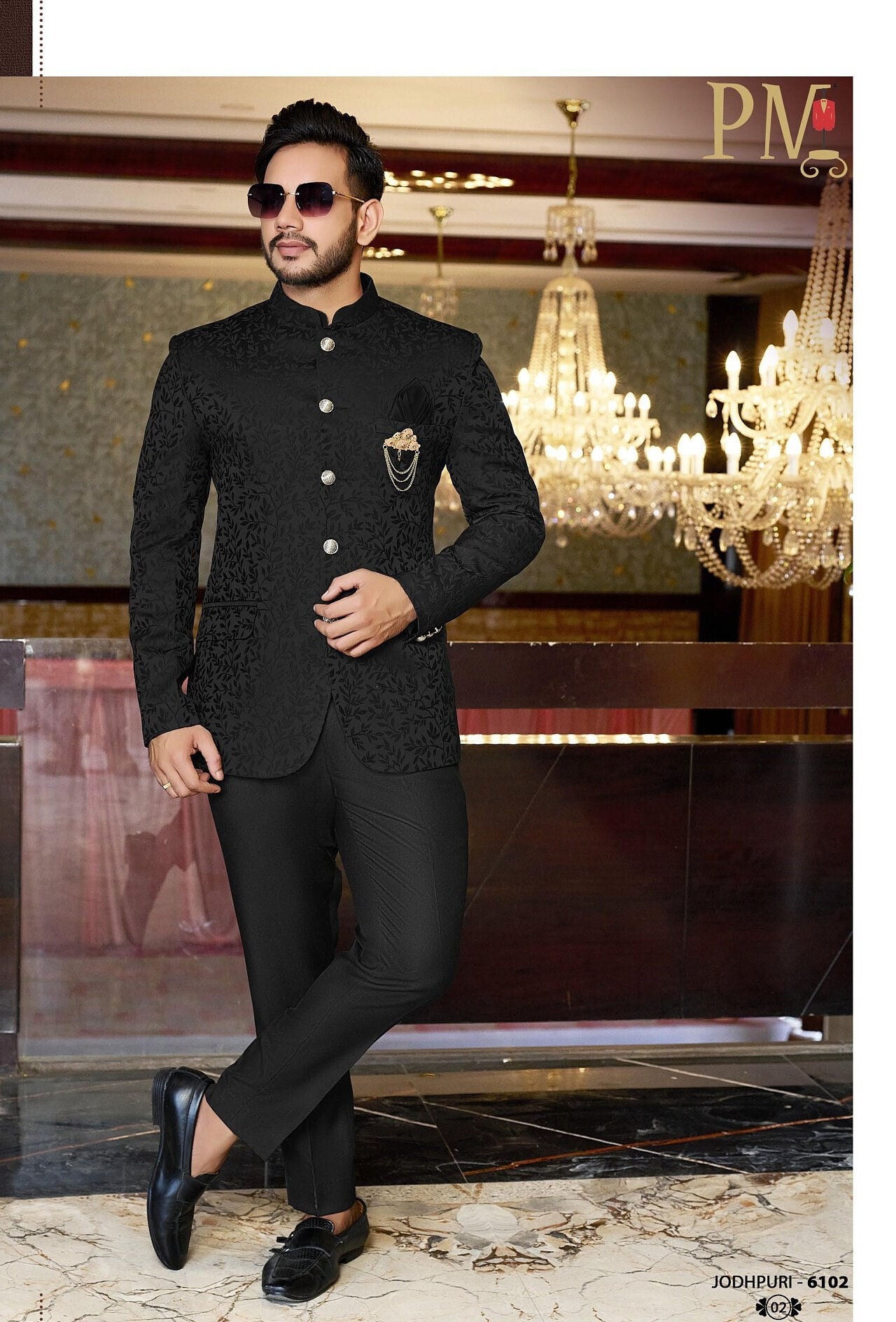 Buy Indian Ethnic Stylish Contrast Jodhpuri Suit for Men Mandarin Suit for  Men Jodhpuri Blazer for Wedding, Bandhgala Suit for Men Ethnic Wear Online  in India - Etsy