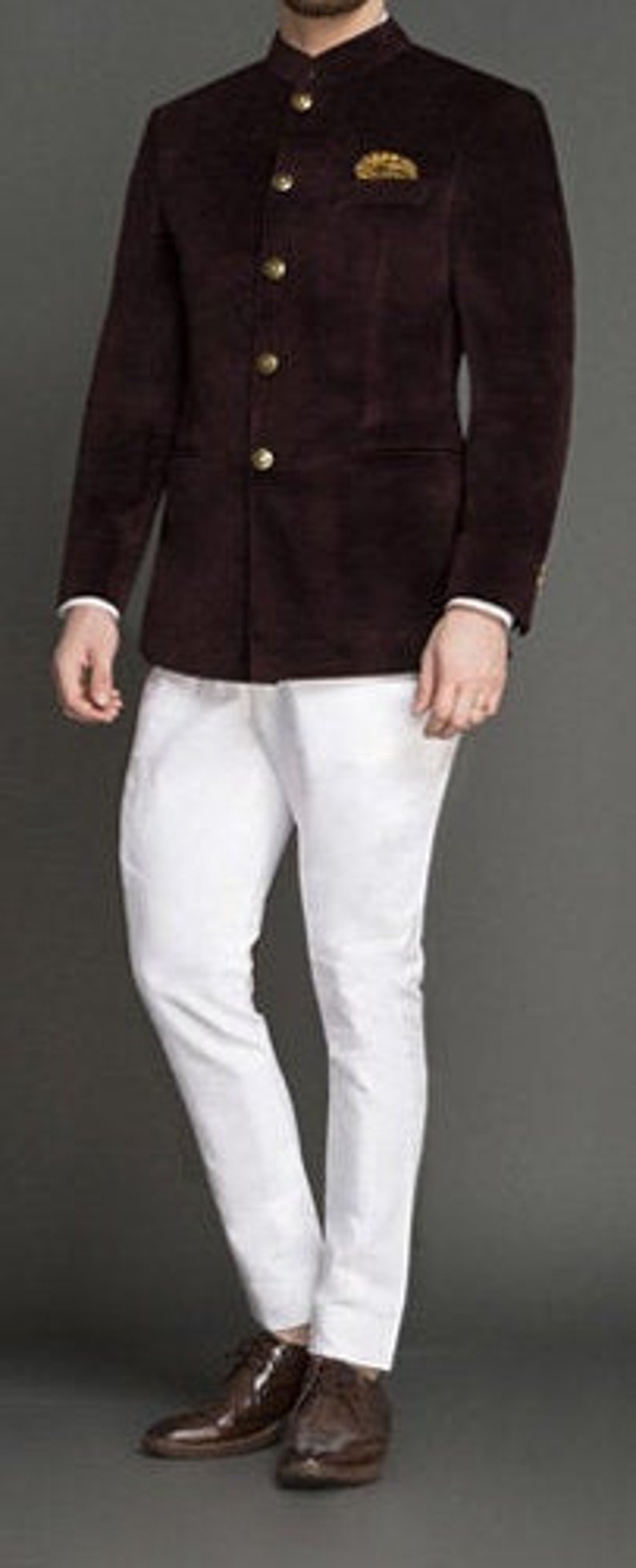 Jodhpuri Suit Dress Bhandhgala Velvet Coat Pant Marriage Etsy Ireland