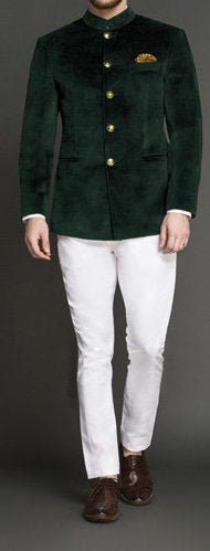 Jodhpuri velvet blazer shop