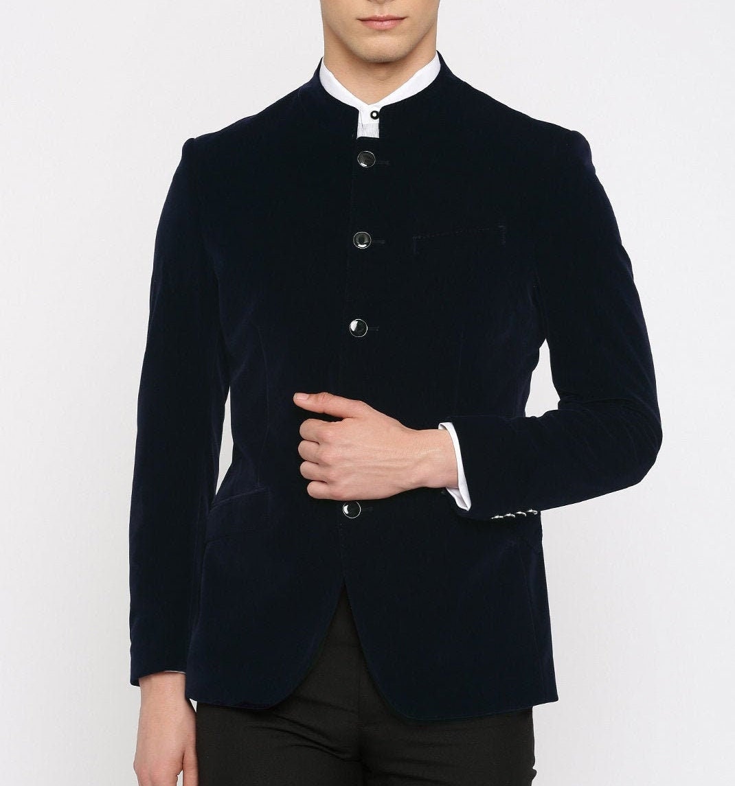 Indian Slim Fit Velvet Jacket Elegant Designer Jodhpuri Suit - Etsy