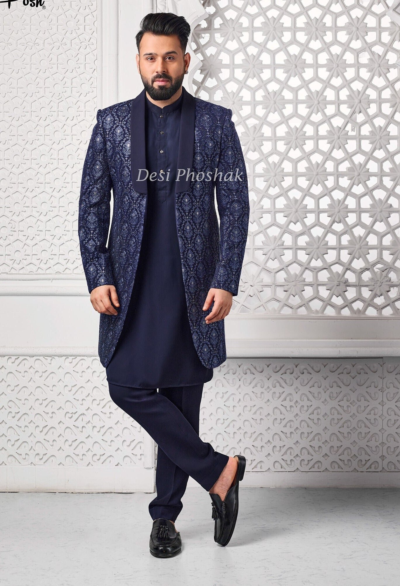 Jodhpuri Coat Pant Stylish Sherwani Kurta Pajama Set for Men