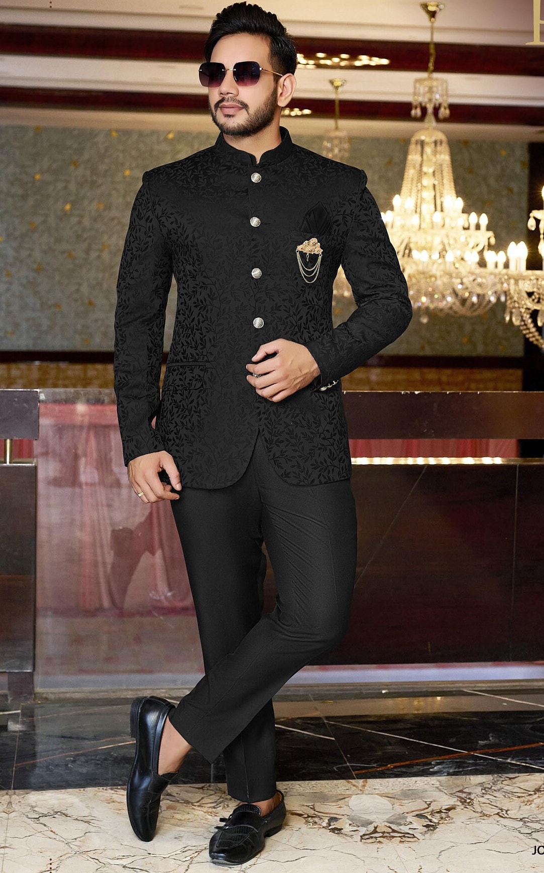 Luxury Mens Designer Black Prince Coat – Uomo Attire
