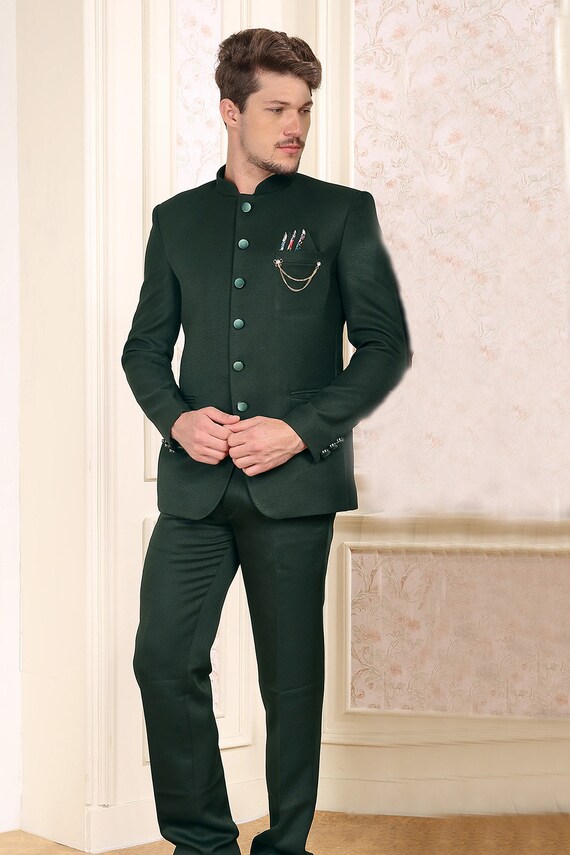 green jodhpuri suit
