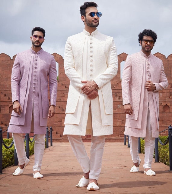 Dhoti Sherwani, Mens Dhoti Sherwani, Indian Sherwani for Men