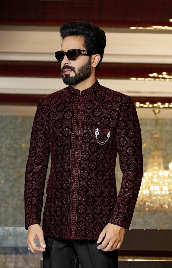Jodhpuri Suit Ivory Embroidered Designer Sherwani for Men Coat - Etsy | Dress  suits for men, Indian wedding suits men, Indian men fashion