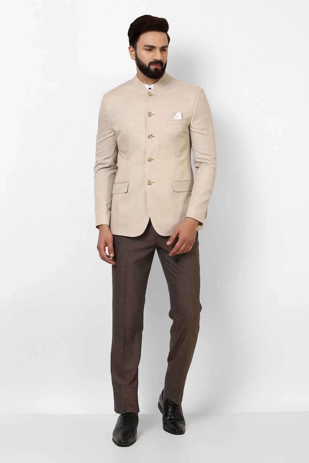 Buy Wintage Men's Pure Linen Cream Suit online