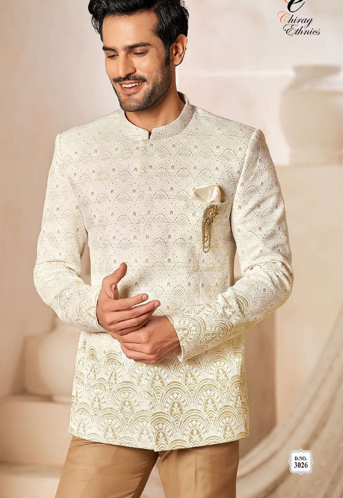 INMONARCH Mens Cream Jodhpuri Suit 3 Pc Embroidered JO1730R34 34 Regular  Cream at Amazon Men's Clothing store