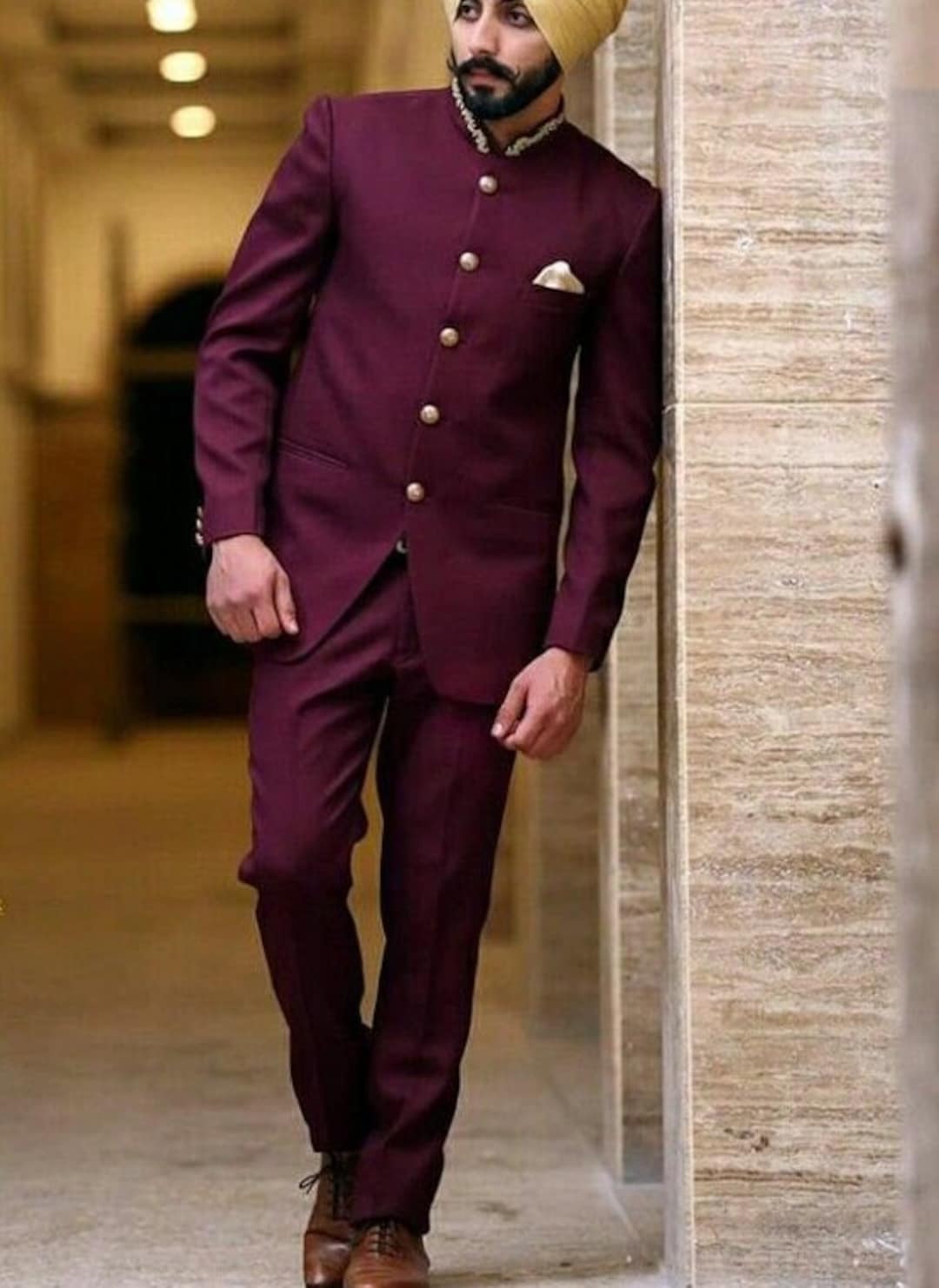 Buy Indian Formal Maroon Jacket Style Elegant Jodhpuri Dress Bhandhgala Coat  Marriage Weddings Functions Sangeet Mehendi Cotton Blazer Outfit Online in  India - Etsy