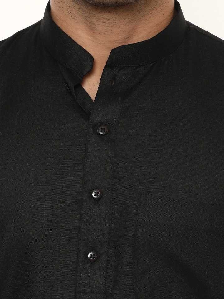 Indian Ethnic Solid Color Cotton Plain Black Kurta Pajama for | Etsy
