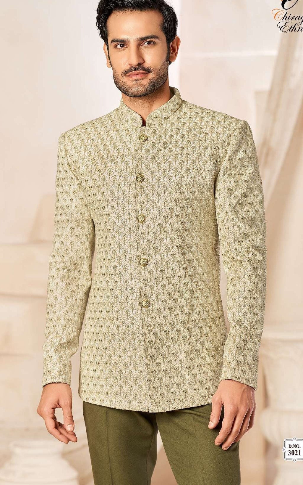 Buy Dark Green Printed Jodhpuri Suit For Wedding - Mohanlal Sons