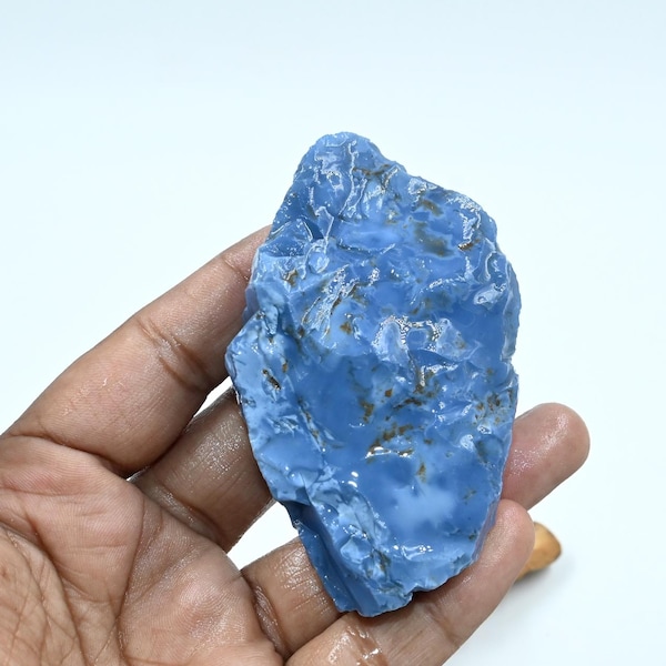 Surowy niebieski opal, organiczny kryształowy kamień leczniczy, okaz kolekcjonerski