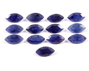 Blue Sapphire Marquise Cut, Loose Gemstone (5x10mm)