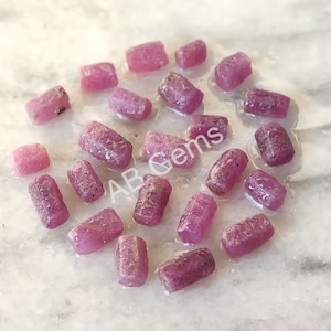20pieces Ruby Raw Rough 6x7.5-6x11 MM, Natural Gemstone, Ruby Rough Stone For making Beads, Ruby Crystal, Ruby Rocks, Gemstone Rough 500Ct.
