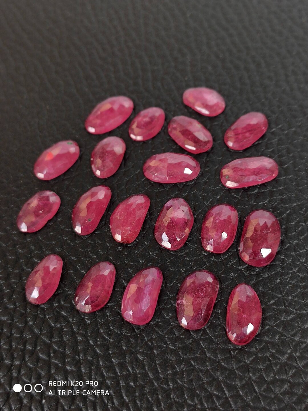 Ruby Rose Cuts Gemstone 5.5x10mm Loose Ruby Slices Natural Ruby for ...