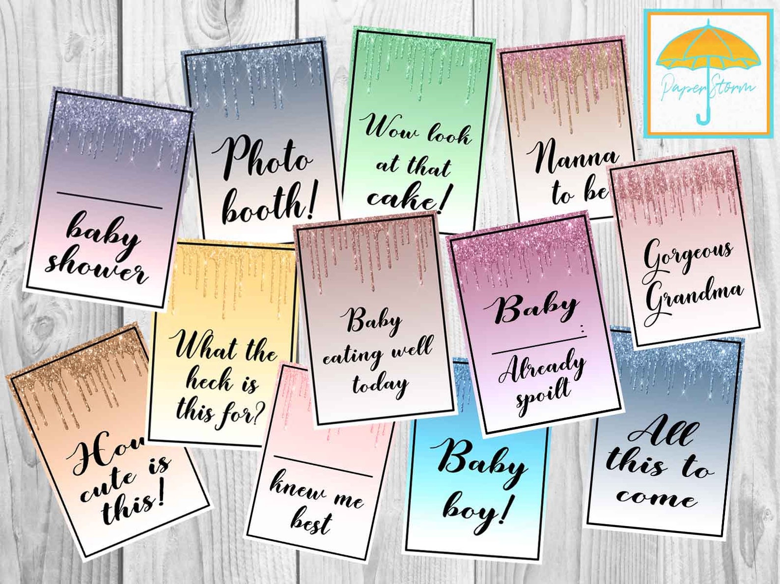 Milestone Cards for Baby Shower Digital Download Gift Ideas - Etsy