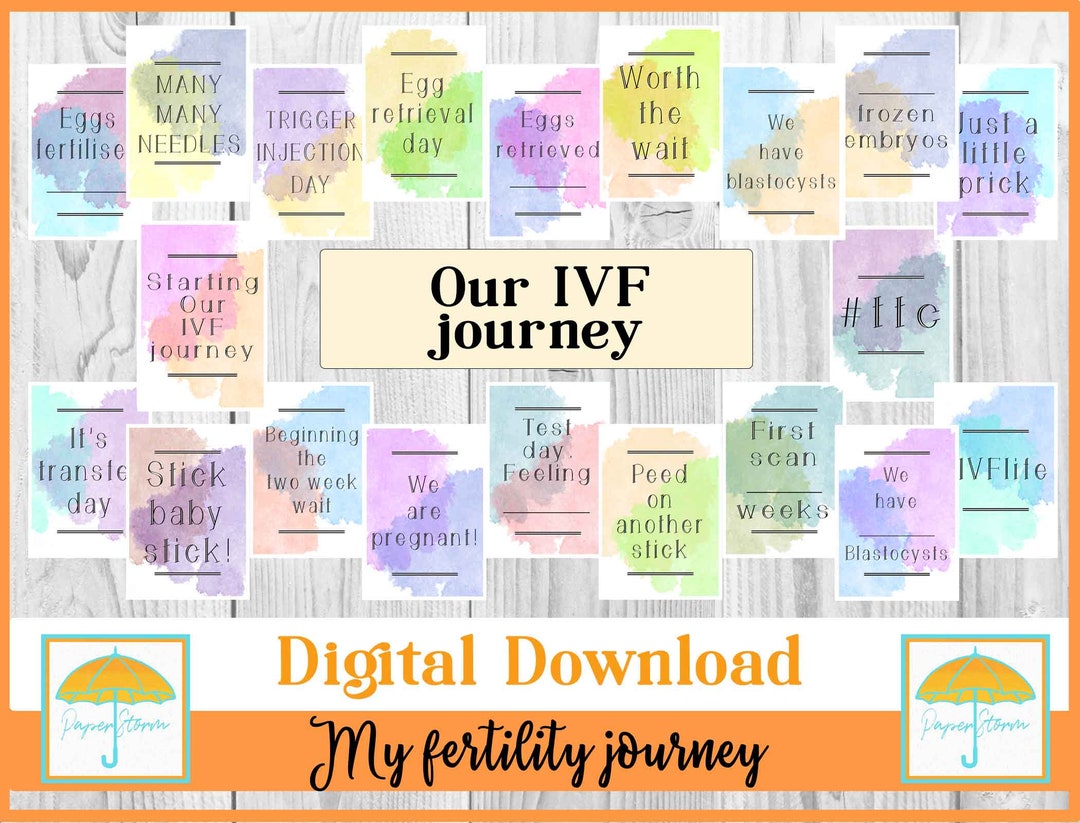 IVF Milestone Cards / Digital Gift Ideas / Medical Journey / Printable ...