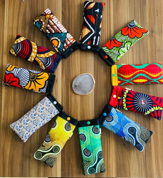 Étui lunettes wax coloré – Housse molletonnée pour solaires ou