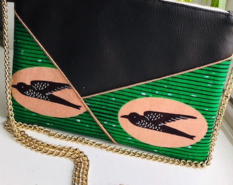 Pochette en wax birdy