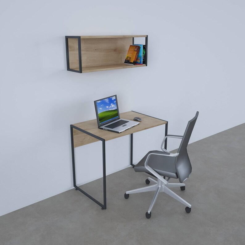 Set Bookshelf Computer Desk Office Bookcase Desk Kids Etsy