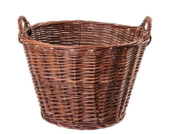 Panier en osier Ø 35cm - Panier en osier pour arbres, bois, voitures, légumes, fruits, osier